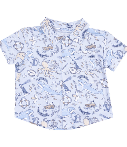 Nautical Button Down Short Set