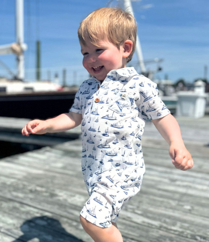 Maui Ship Printed Romper