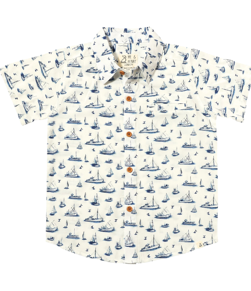Maui Ship Printed Button Down Maui Ship Printed Button Down