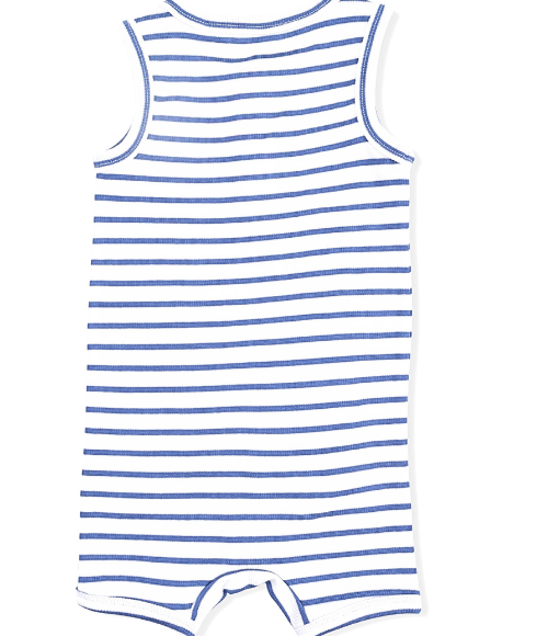 Navy Stripe Henley Romper