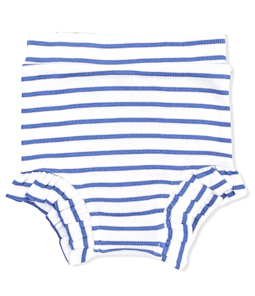 Navy Stripe Baby Shorts Set