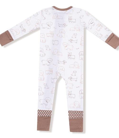 Neutral Pups Fold-Over Cuff Footie