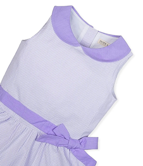 Organic Lavender Seersucker Dress
