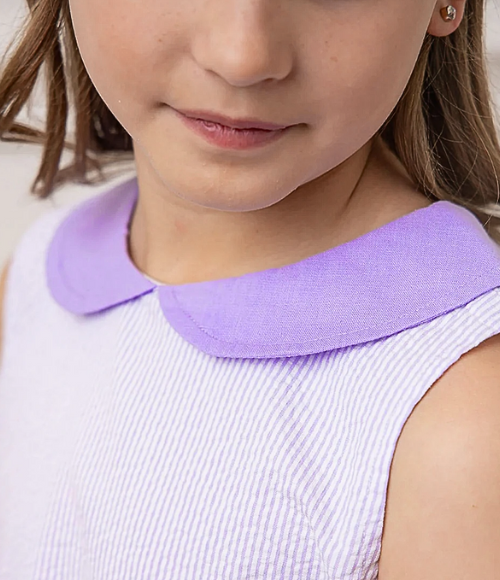 Organic Lavender Seersucker Dress