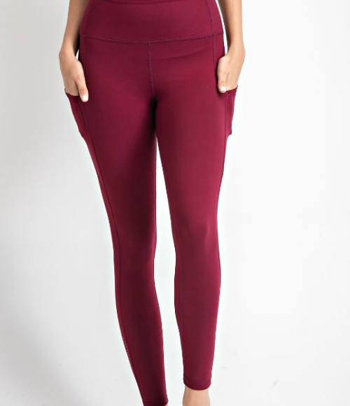 Plus Butter Leggings with Triangular Side Pockets - Multiple Colors