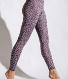 Leopard Chintz Full Length Leggings in Violet Verbena