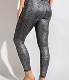 Snake Fog Foil Print Black Leggings