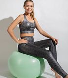 Snake Fog Foil Print Black Leggings