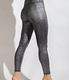 Snake Fog Foil Print Black Leggings