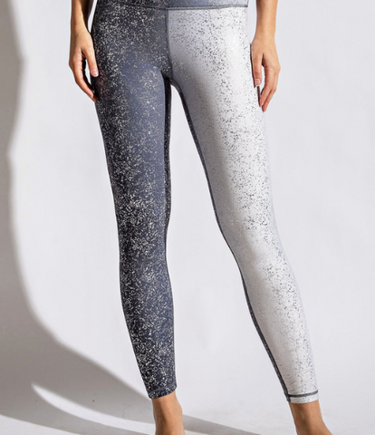 Galaxy Foil Print Full Length Leggings