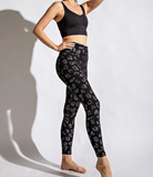 Geo Foil Print Full Length Leggings