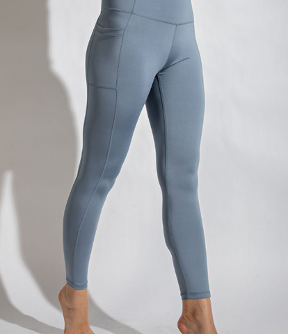 Plus Full Length Compression Leggings with Pockets - Multiple Colors
