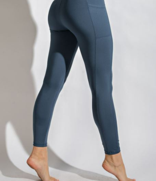 Plus Full Length Compression Leggings with Pockets - Multiple Colors