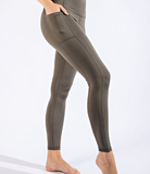Plus Full Length Compression Leggings with Pockets - Multiple Colors
