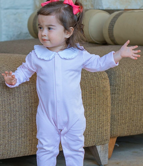 Bambinos Parker Playsuit - Pink Stripe