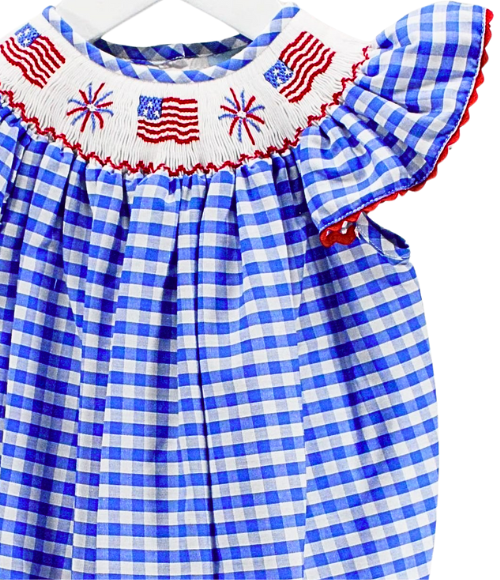 Patriotic Smocked Flutter Bubble