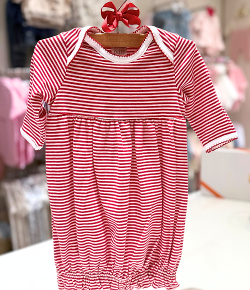 Paty Red & White Stripe Gown