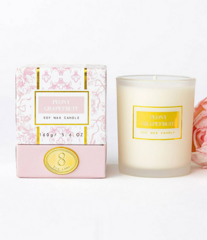 Peony Grapefruit 5.6oz Soy Wax Candle