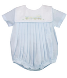 Train Embroidery Romper Set