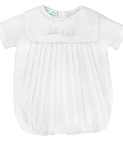 Train Embroidery Romper Set