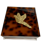 Tortoise Shell Pheasant Cocktail Napkin Box