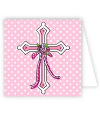 Pink Cross Enclosure Card