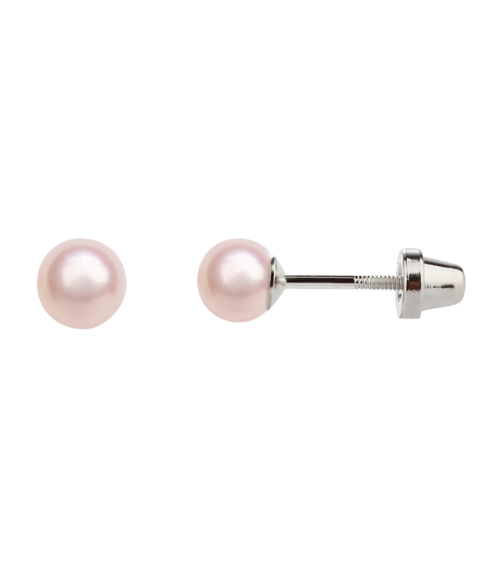 Pink Pearl Earrings for Baby & Girls