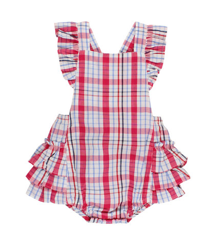 Pink Plaid Flutter Bubble