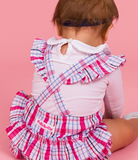 Pink Plaid Flutter Bubble