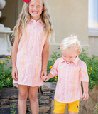 BQ Pink/Citrus Guayabera Dress