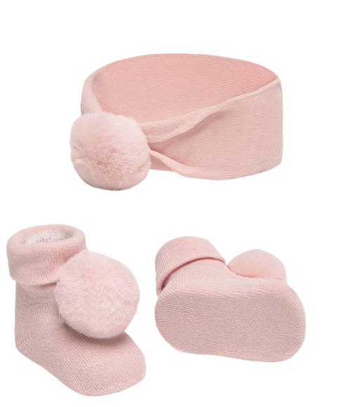 Newborn Headpiece & Sock Set