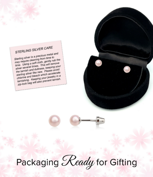 Pink Pearl Earrings for Baby & Girls