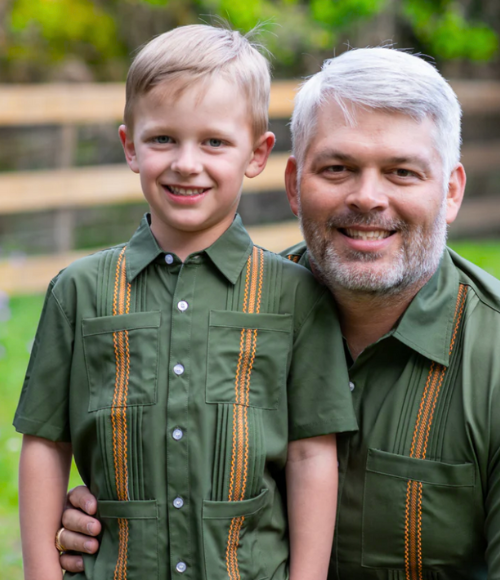 BQ Post Oak/Blaze Guayabera