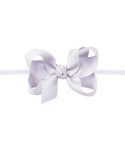 1/4" Headband w/Powder Orchid Grosgrain Bow