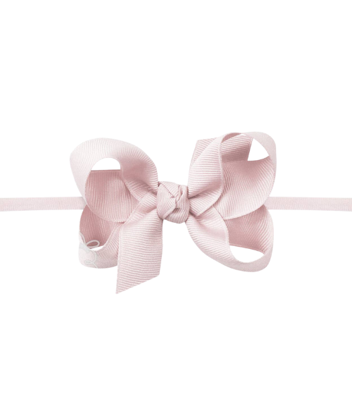 1/4" Headband w/Powder Pink Grosgrain Bow