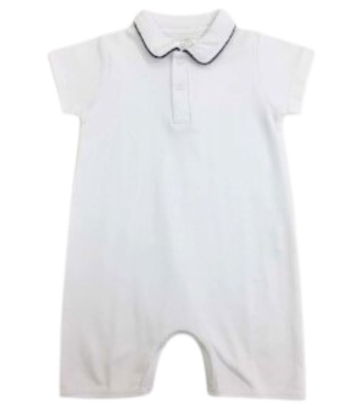 Bambinos Preston Playsuit - White/Navy Bambinos Preston Playsuit - White/Navy