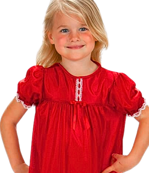 Traditional Red SS Peignoir Set