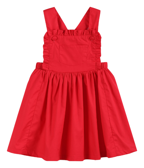 Red Ruffle Jumper Dress