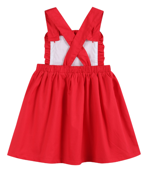 Red Ruffle Jumper Dress