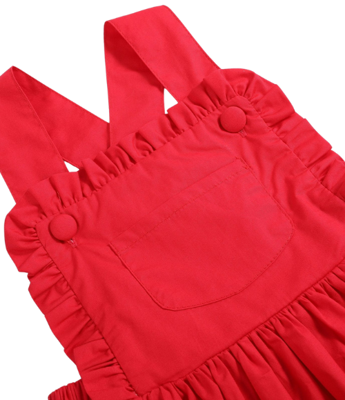 Red Ruffle Jumper Dress