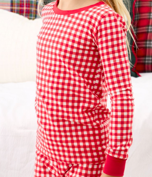 Red & White Gingham LS Pajamas