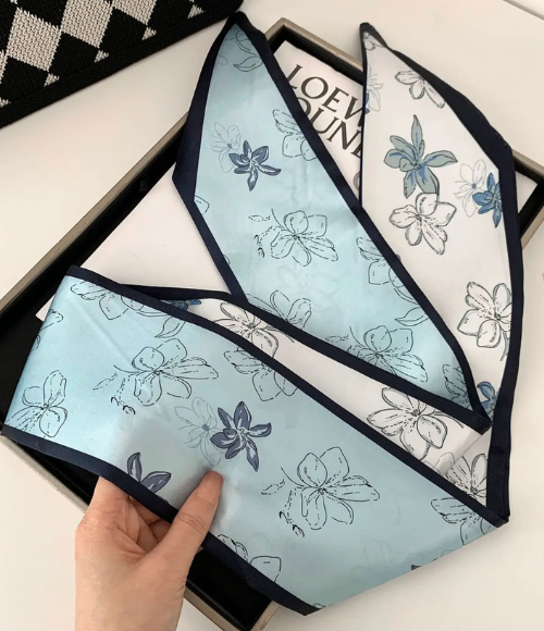 Retro Mixed-Print Scarf