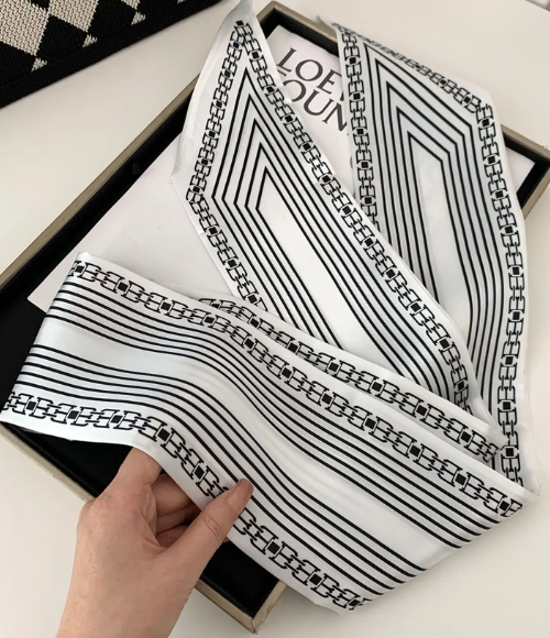 Retro Mixed-Print Scarf