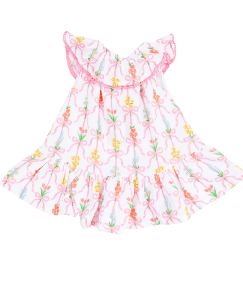 Ribbon Bouquets Ruffle Dress Ribbon Bouquets Ruffle Dress