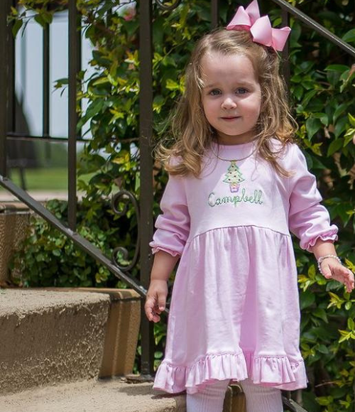 Bambinos Riviera Ruffle LS Dress Bambinos Riviera Ruffle LS Dress