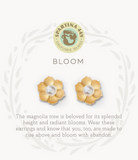Bloom Magnolia Flower Stud Earrings