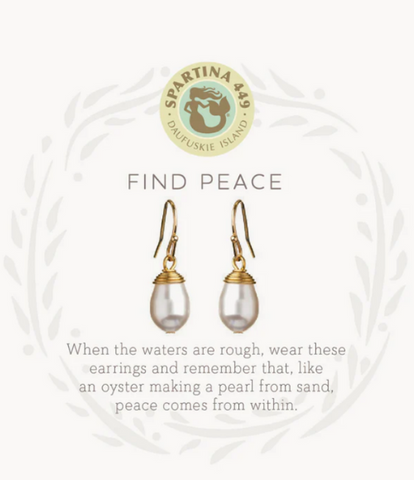 Find Peace Drop Earrings