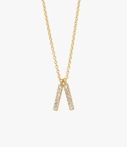 Lean On Me Double Bars 16-18" Necklace