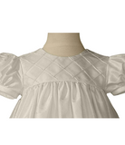 Silk Dupioni Christening Baptism Gown with Lattice Bodice, 6M