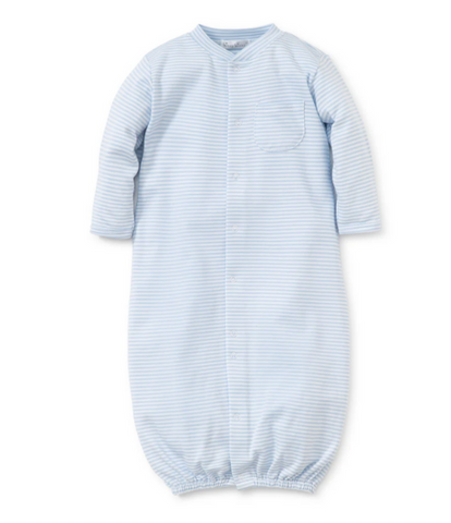 Kissy Blue Stripes Convertible Gown & Hat Set